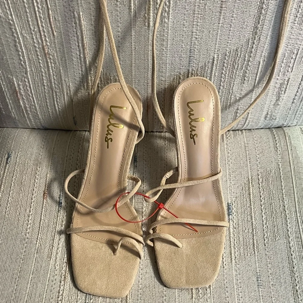 Lulu Beige Strappy Gladiator Heel